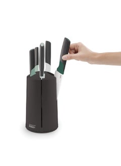 Joseph Joseph 5-Piece Modern Design Elevate Carousel Knives Set Black and Green 35 x 13.3 x 13.3 cm 10541  - Image 3