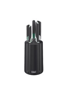 Joseph Joseph 5-Piece Modern Design Elevate Carousel Knives Set Black and Green 35 x 13.3 x 13.3 cm 10541  - Image 4