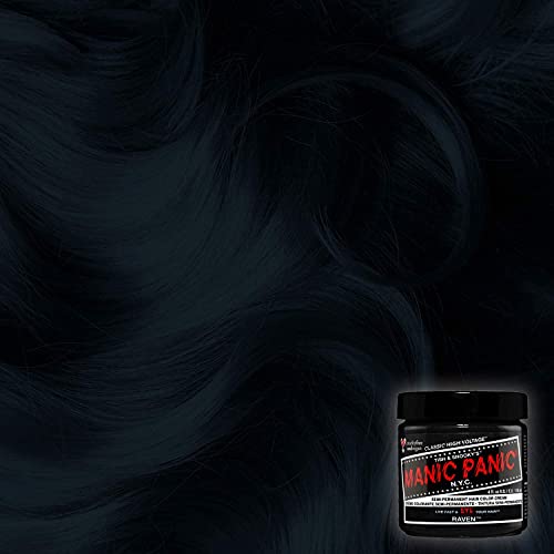 MANIC PANIC Classic Raven Semi Permanent Hair Color - Cool-Toned Black Hair Dye for Women & Men That Lasts 4-6 Weeks - Vegan, Ammonia & Cruelty-Free - Create & Mix Custom Shades (4oz / 2pk) - Image 4