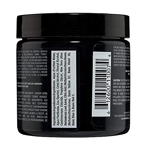 MANIC PANIC Classic Raven Semi Permanent Hair Color - Cool-Toned Black Hair Dye for Women & Men That Lasts 4-6 Weeks - Vegan, Ammonia & Cruelty-Free - Create & Mix Custom Shades (4oz / 2pk) - Image 2