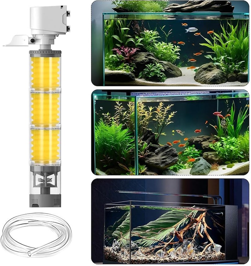35W Aquarium Filter Silent Multi Stage Aerator For Fish Tank Turtle Shrimp Pond - Image 5