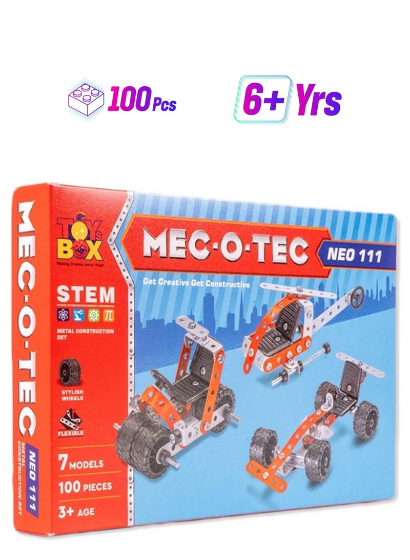 Toysbox MEC-O-Tec Neo 111|Develop Your Engineering Skills with Fun&Learn (6+ Yrs), 100 Pcs - Image 1