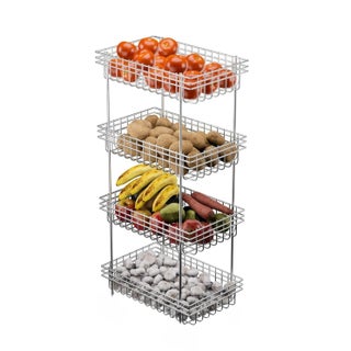 GOLDEX TURNOMATICS WITH LOGO Wire 4Layer Multipurpose Fruits Vegetable StandKitchen Trolley SpaceSaving Onion Potato Rack for Kitchen Storage Vegetable Rack Silver - pzsku/Z92A3B7765427D31D90C0Z/45/1746638679/b90a3d30-b15e-46e6-b650-2736f3182f78