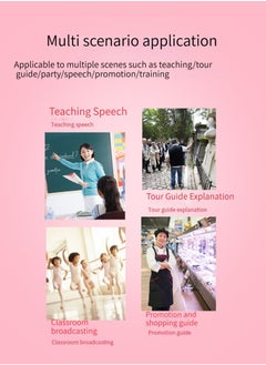 Portable Bluetooth loudspeaker teacher coach tour guide teaching waist hanging lecture small speaker player with headset lanyard white - pzsku/Z92A3C1488B438951F475Z/45/_/1711954080/e1bcc8f5-e4df-413a-8f84-23f93e3f2535