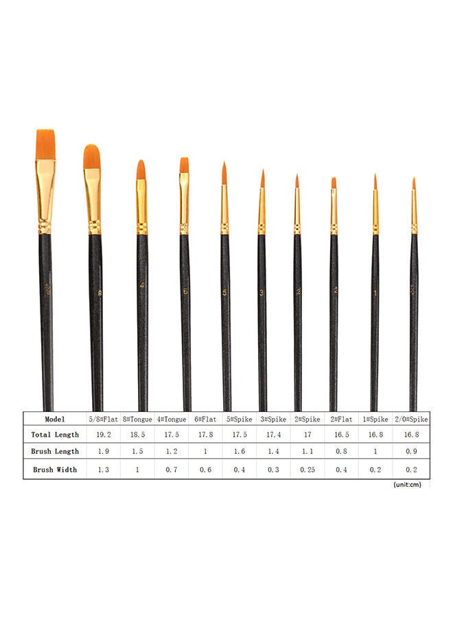 NIBEMINENT 50-Piece Paint Brush Set Black - Image 3