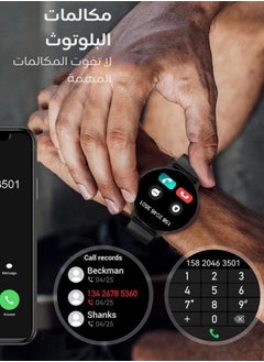 AOLON GTR Smart Watch Bluetooth Talk Heart Rate Blood Pressure DIY Wallpaper Sports Waterproof Smart Watch Black  - Image 2