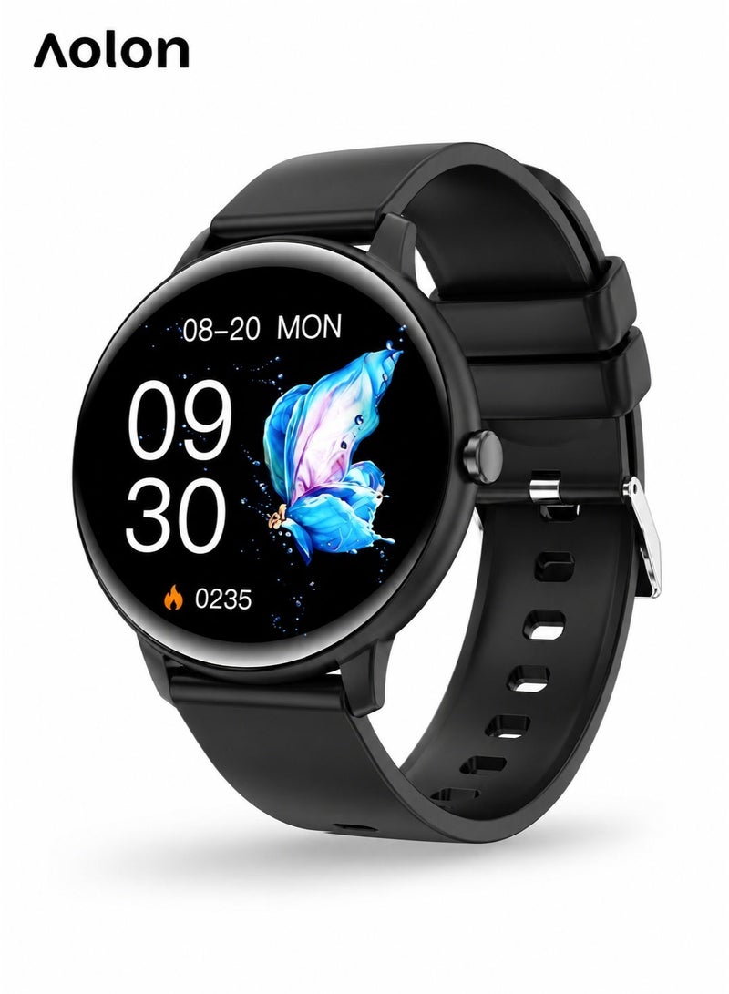 Aolon GTR Smart Watch with Bluetooth Calling, Heart Rate, Blood Pressure & Blood Oxygen Monitoring, Multiple Sports Modes, Custom Watch Faces, Music & Camera Control, Water Resistant, for Men & Women - Image 1