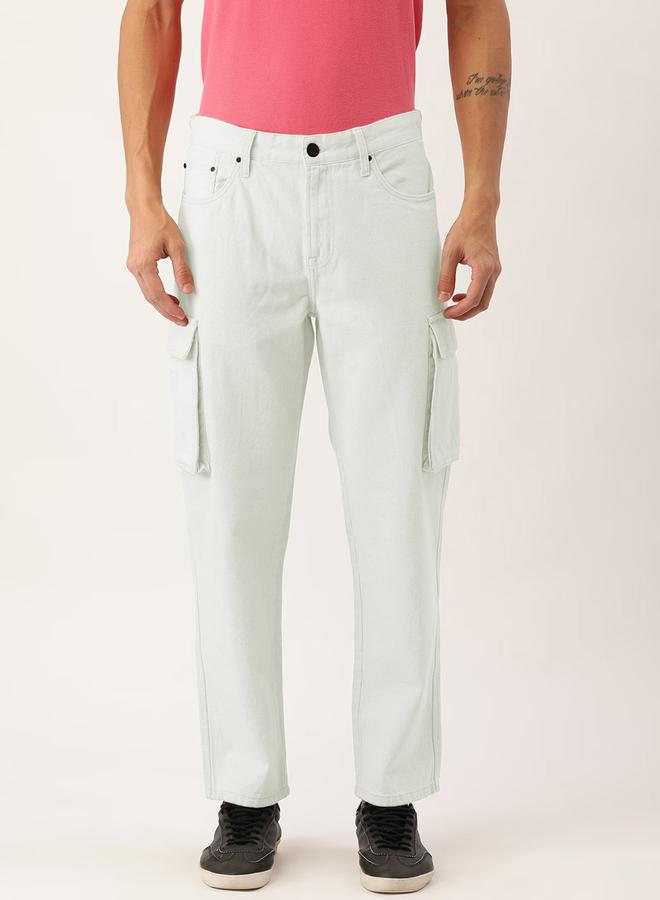 Take Two Men Relaxed Fit Cotton Cargo Jeans By Bene Kleed - Image 1
