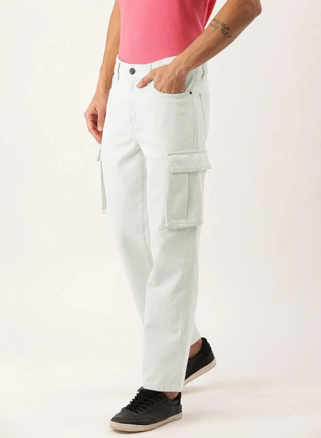 Styli Men Relaxed Fit Cotton Cargo Jeans By Bene Kleed