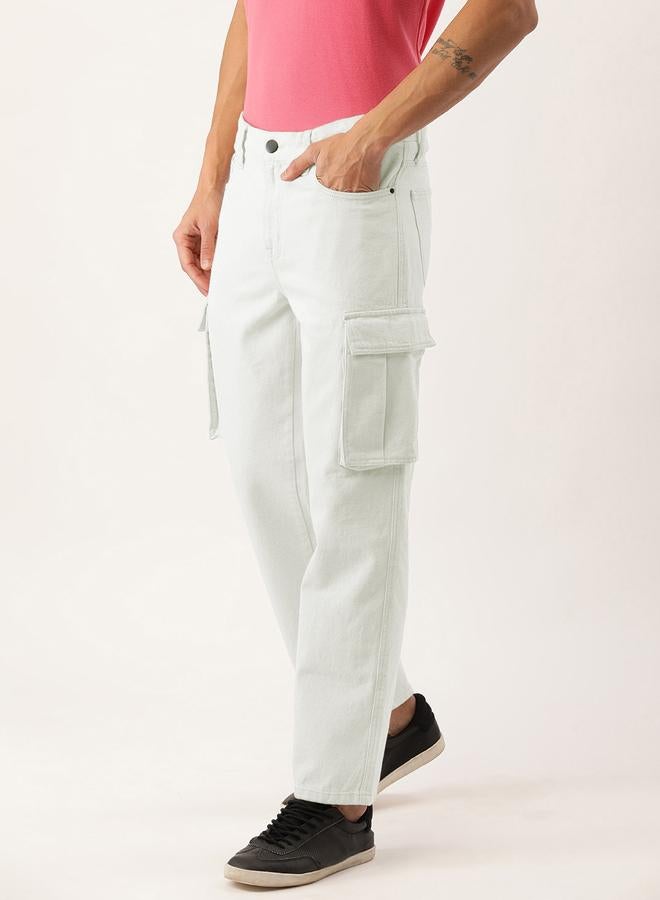 Take Two Men Relaxed Fit Cotton Cargo Jeans By Bene Kleed - Image 2