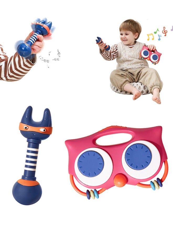 أرولو لعبة خشخيشة ملونة، خشخيشة موسيقية متعددة الوظائف، لعبة تعليمية حسية للأطفال الصغار، مناسبة للتنوير والنمو المبكر - Image 1