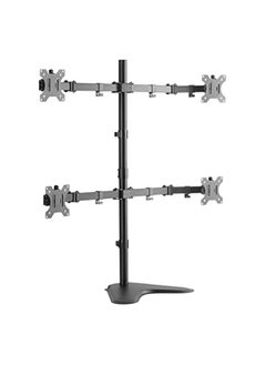 erorex Heavy Duty Four Monitor Stand| 13-32" Support Quad Monitor Mount| 32 KG Total Weight Capacity| Freestanding 4 Monitor Arm| Height Adjustable Quad Monitor Stand for Desk  - Image 1