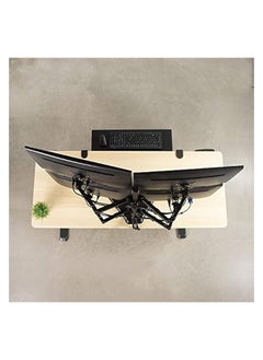 erorex Heavy Duty Four Monitor Stand| 13-32" Support Quad Monitor Mount| 32 KG Total Weight Capacity| Freestanding 4 Monitor Arm| Height Adjustable Quad Monitor Stand for Desk  - Image 5