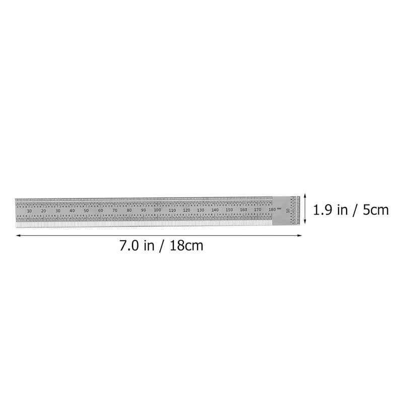 TIDTALEO Multifunctional Stainless Steel Metal T Ruler 180mm Precision Carpentry Marking Woodworking Measuring Tool for Carpenters and DIY Projects - Image 2