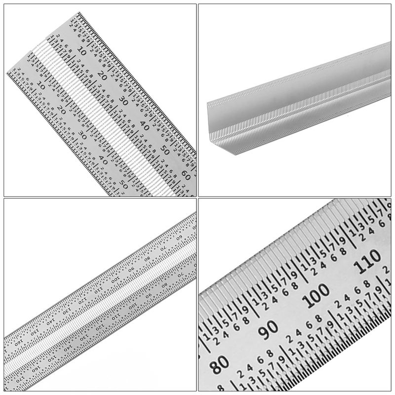 TIDTALEO Multifunctional Stainless Steel Metal T Ruler 180mm Precision Carpentry Marking Woodworking Measuring Tool for Carpenters and DIY Projects - Image 3