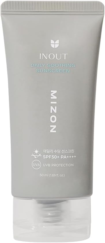 واقي شمس ميسون إينوت اليومي المهدئ SPF50 PA 50 مل للعناية بالبشرة الكورية مرطب بدون أثر أبيض مناسب للبشرة المعرضة لحب الشباب يقلل الاحمرار يبرد درجة حرارة البشرة بمقدار 442