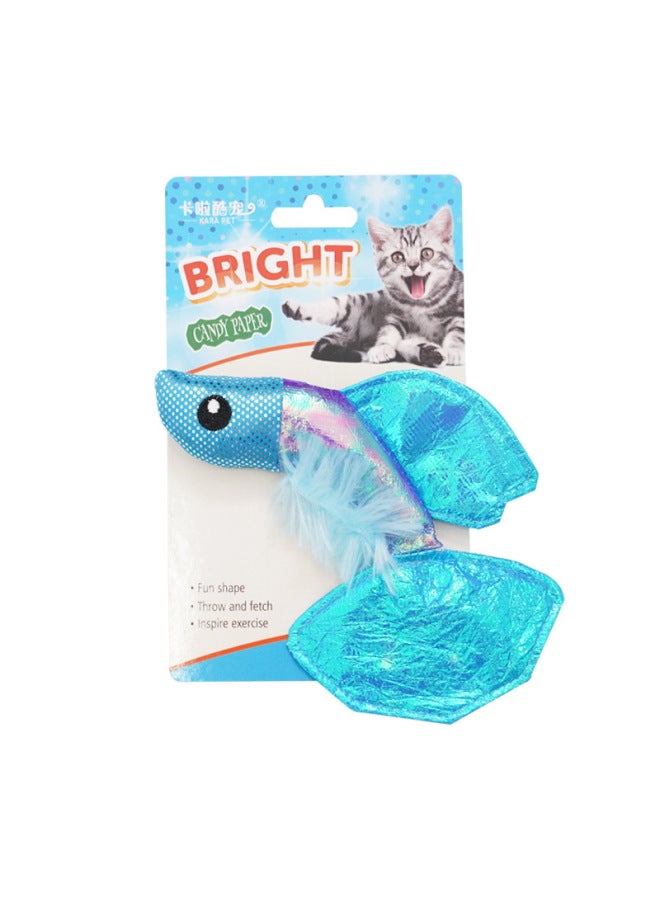 Cat Toy Self-hi Relieving Stuffy Cat Mint Magic Color Changing Ringing Paper Ocean Fish Kitten Funny Cat Molar Pet Supplies