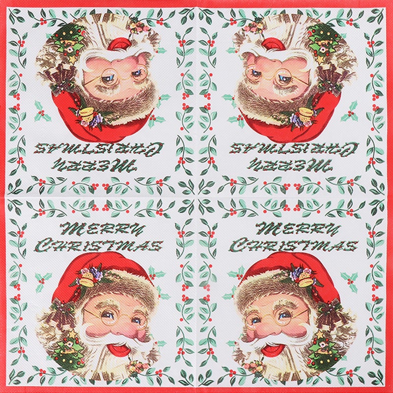 Painted Christmas Spot New Disposable Printed Napkin Facial Tissue Handkerchief Paper Party Tissue - Image 5