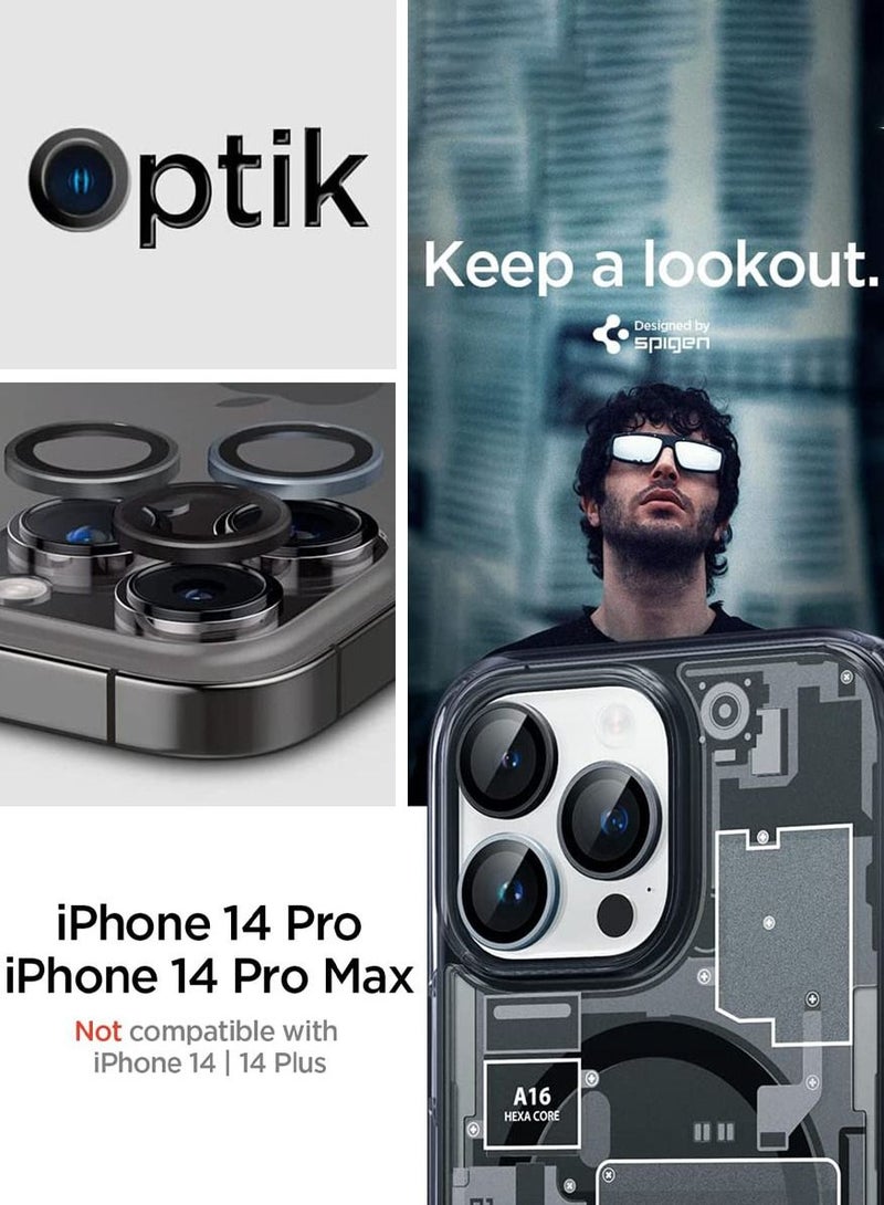 Spigen Glastr Ez Fit Optik Pro Camera Lens Protector (2 Pack) for iPhone 14 Pro and iPhone 14 Pro Max - Zero One - Image 2