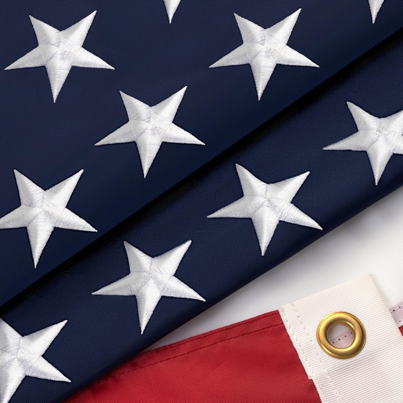 AOKIIE American Flag 3x5 Ft for Outside, Heavy Duty Nylon US Flag, TearProof and WaterProof Super Tough Series, High Wind All Weather USA Flag with Embroidered Stars, Sewn Stripes, Brass Grommets - Image 1