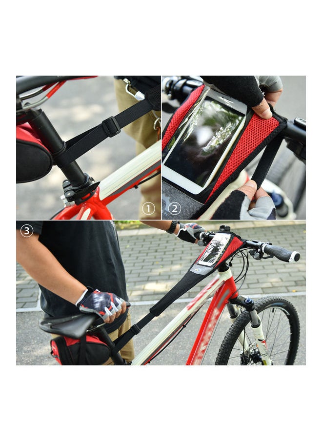 NIBEMINENT Bike Sweatband with Touch Screen Phone Pocket Bicycle Sweat Absorb Band Road Trainer Sweatbands Sports Cycling Riding 26*6*22cm  - Image 5