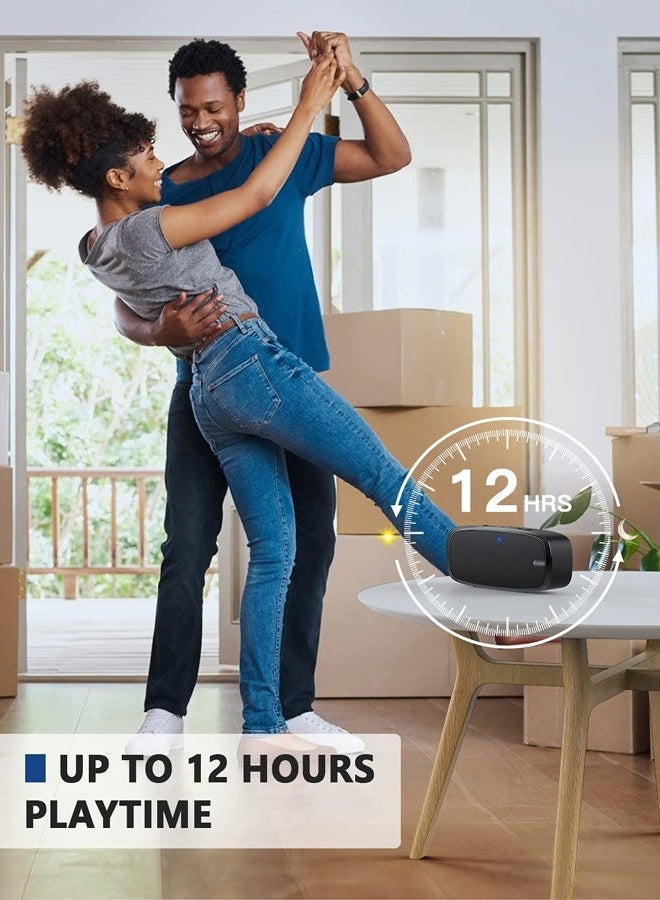 LENRUE Bluetooth Speaker, Wireless Portable Speaker with Loud Stereo Sound, Rich Bass, 12-Hour Playtime, Built-in Mic. Perfect for iPhone, Samsung and More - Image 5