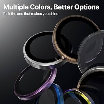 ZARALA Camera Lens Frame Glass Compatible with vivo Y31 Pro 5G Tempered Glass Aluminum Alloy Frame Individual Camera Lens Protector Cover Black - Image 5