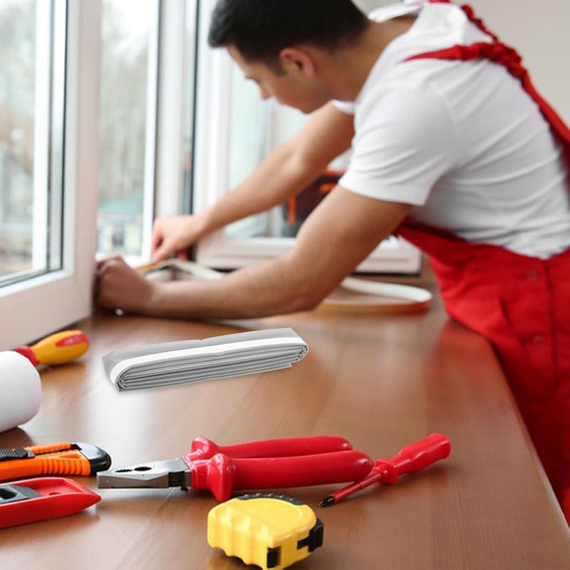 Wave Seal Draft Stopper Tape, 3.5cm Wide Self-Adhesive Windproof Door Bottom Weather Stripping, 1-9mm Gap Insulation Strip for Window and Door Noise Blocking, 2 Meters - Image 5