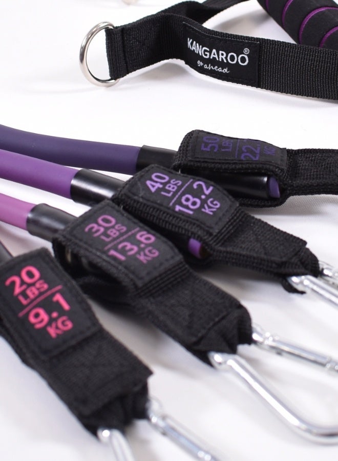 KANGAROO Comprehensive resistance bands set with 3-level  resistance band loops - Image 3