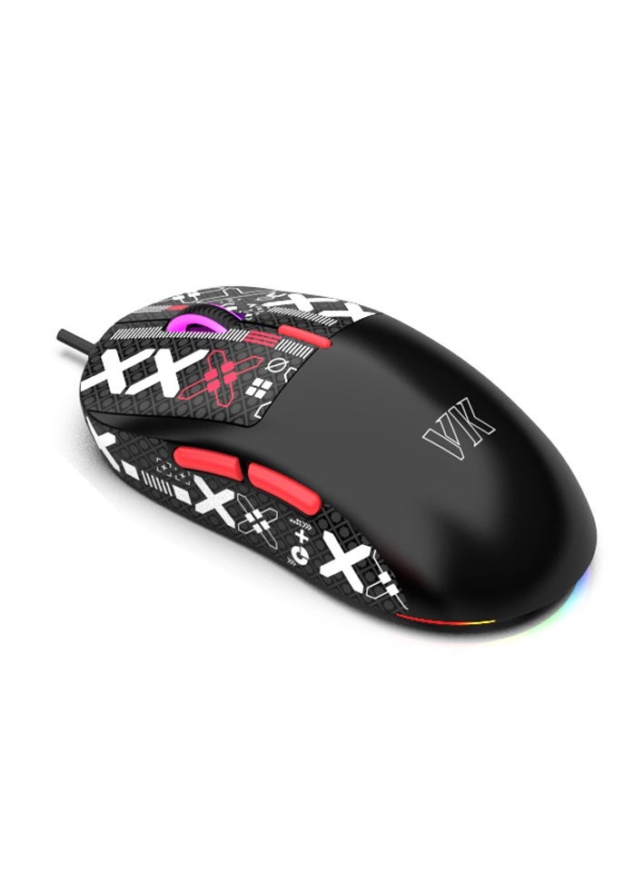 ARNOTEC - Wired gaming mouse RGB luminous lightweight gaming mouse protector custom e-sports gaming mouse office business gaming all-in-one mouse desktop notebook USB wired mouse - Image 1