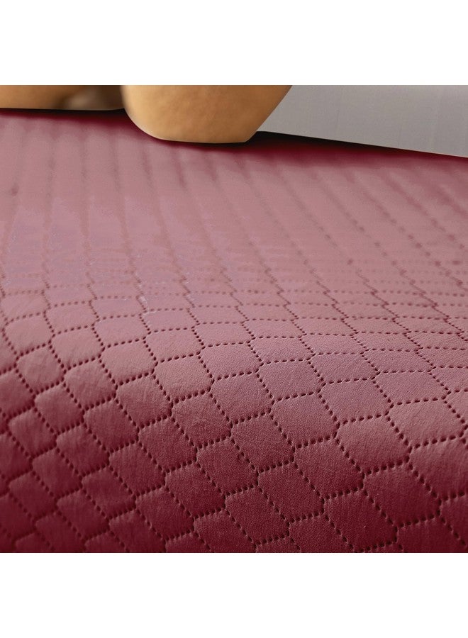HOKIPO Quilted 3 Seater Sofa Cover Seat Mat, Mauve Pink (IN-723-PCH) - Image 2