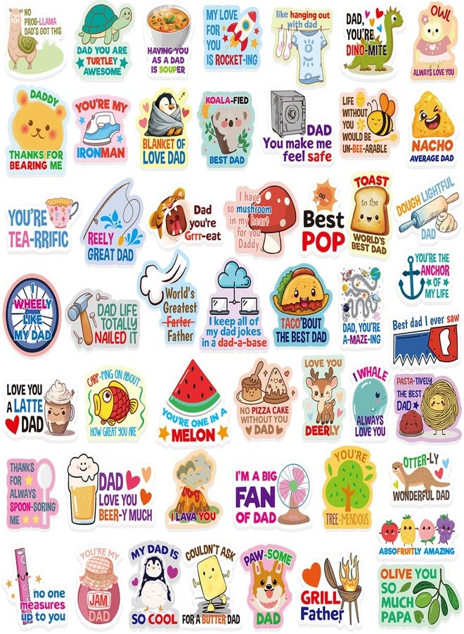 Fancy Land Father's Day Foam Stickers Happy Fathers Day Stickers for Crafts Kit DIY Best Dad Gift Ideas Funny Pun Puffy Decals for Scrapbook Home Party Decoration Classroom Activities Supplies 200Pcs - Image 2