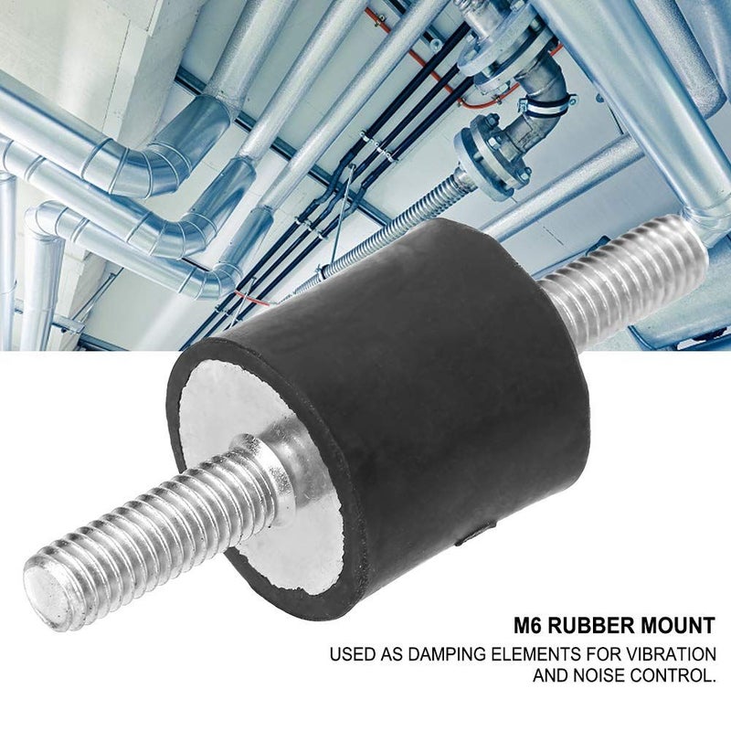 4pcs M6 Rubber Mounts Male Anti Vibration Silent Block Bobbins Size VV20x20 M6x18 - Image 4