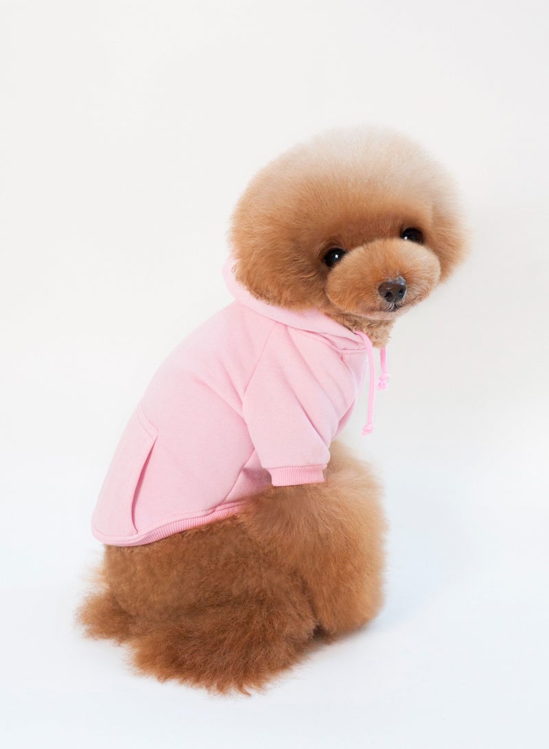 Loquat Pet dog hoodie with a hat Pink - Image 2