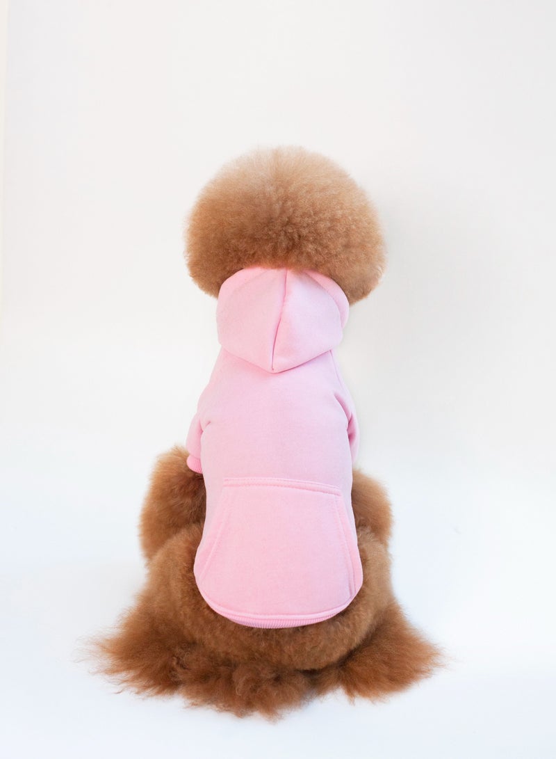 Loquat Pet dog hoodie with a hat Pink - Image 3