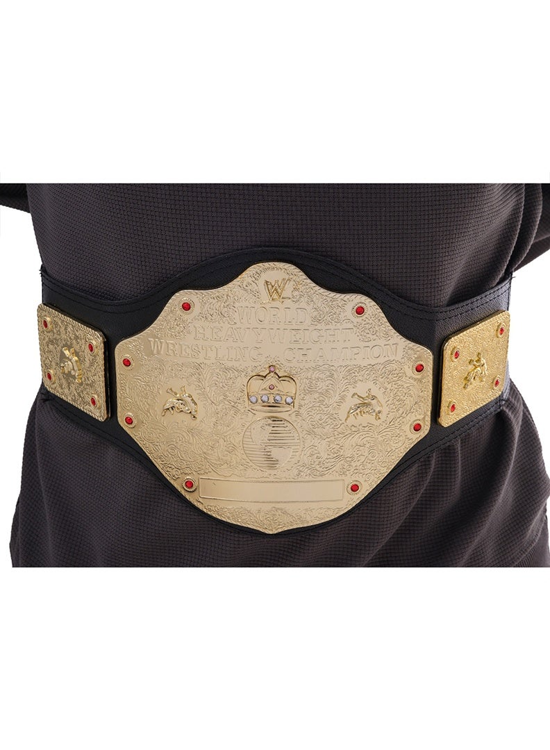 دبليو دبليو إي حزام بطولة المصارعة الدوار 125cm – حزام فائز بلاستيكي بأسلوب WWE للأطفال والكبار، تصميمان، حجم - Image 1