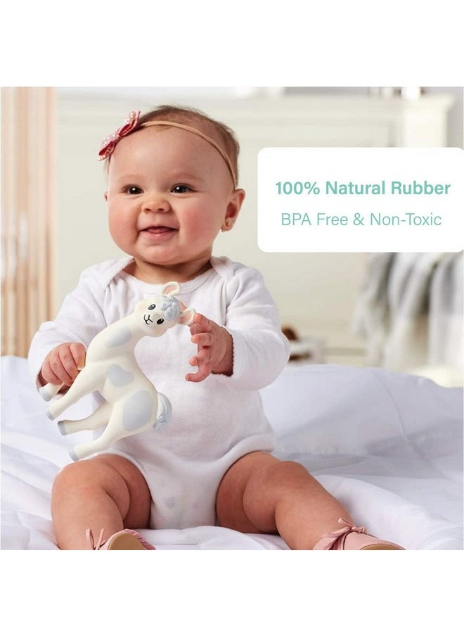 Lil' Llama Baby Teething Toys, Llama Teether For Toddler & Baby Boys And Girls, 100% Natural Rubber Bpa-Free Squeaky Baby Toy, Soothe Sore Itchy Gums & Teething Pain (Llama)  - Image 3