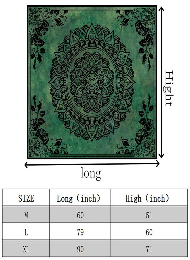 Apdidl Boho Mandala Green Tapestry for Bedroom Aesthetic, Hippie Indian Vintage Floral Decor Wall Hanging, Bohemian Ceiling Flower Plants Art Backdrop Wall Tapestries for Dorm Living Room 51" X 60" - Image 5