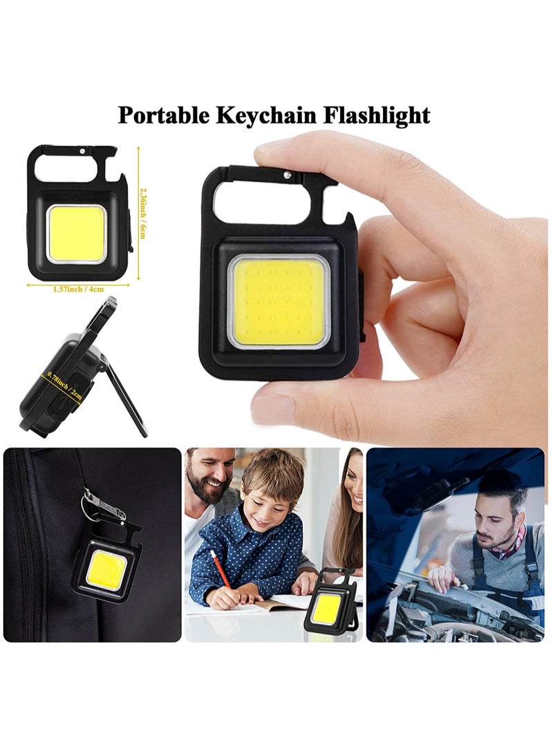 Super bright mini flashlight, rechargeable, portable bottle opener and magnetic base, suitable for camping, fishing, hiking - Image 5