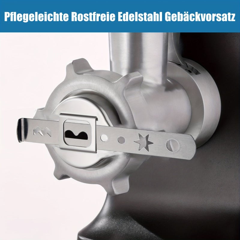 3pcs Stainless Steel Meat Grinder Multi Functional Set Durable Easy Clean Versatile - Image 4