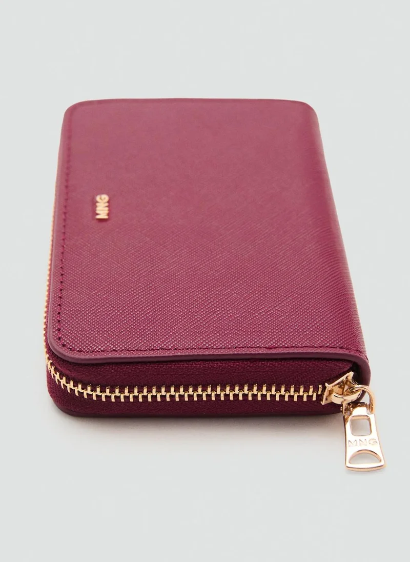 مانجو M-- Martes Logo Zip Through Wallet