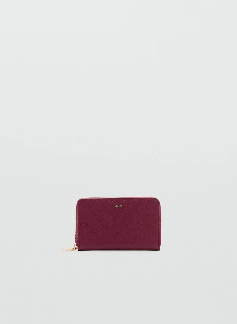 مانجو M-- Martes Logo Zip Through Wallet