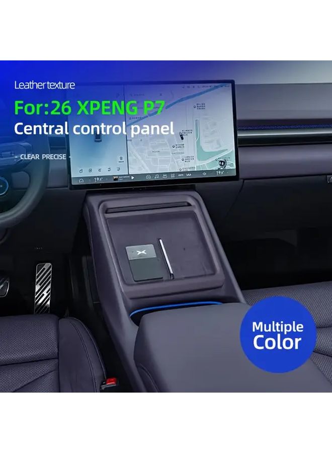 2026 Xpeng P7 Perfect Fit Faux Leather Console Protector Car Interior Gear Shift Trim Scratch Resistant Easy Clean Shielding Purple - Image 1