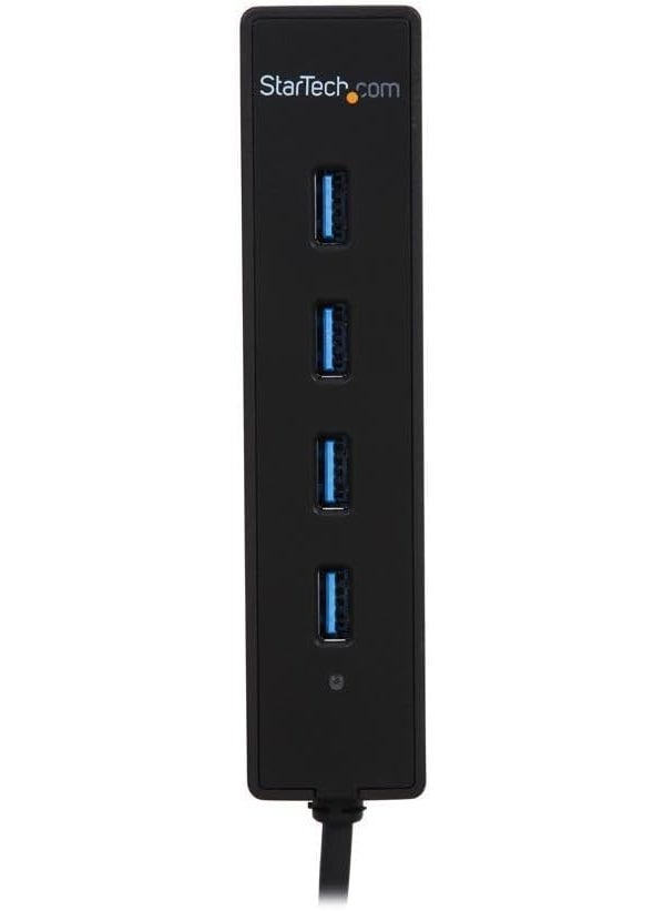 StarTech StarTechcom 4Port USB 30 Hub with Builtin Cable  SuperSpeed Laptop USB Hub  Portable USB Splitter  Mini USB Hub ST4300PBU3 Black  - Image 2