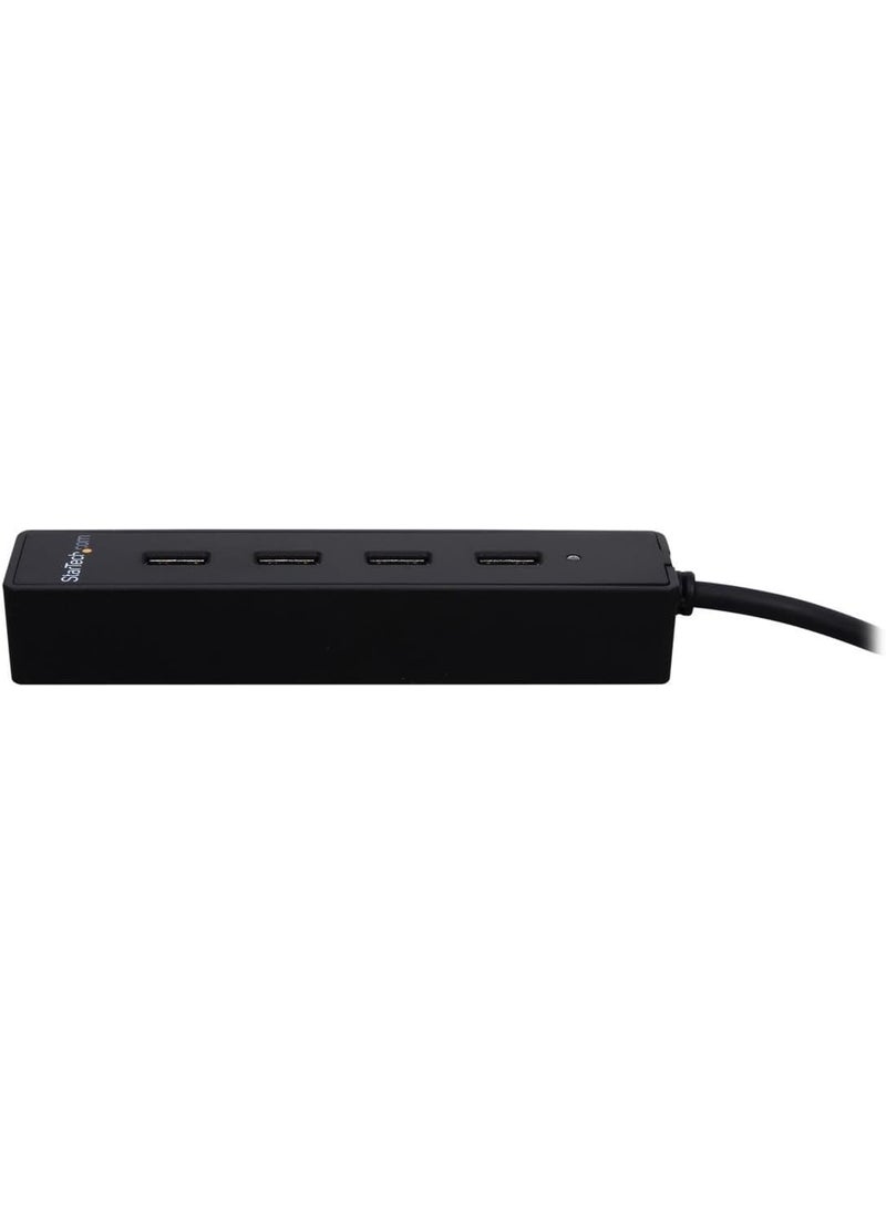 StarTech StarTechcom 4Port USB 30 Hub with Builtin Cable  SuperSpeed Laptop USB Hub  Portable USB Splitter  Mini USB Hub ST4300PBU3 Black  - Image 3