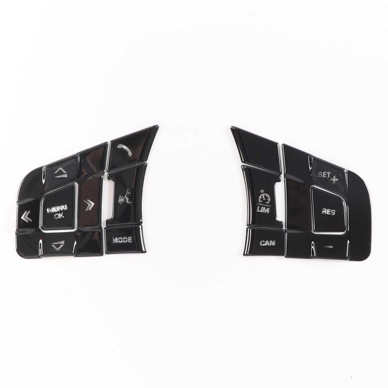 Daeiclru Steering Wheel Button Trim Sticker Compatible with Jaguar XE XEL XF XFL FPACE EPACE FType Alloy Steering Wheel Button lnner Decoration Cover 10PCS MediumConfiguration Black