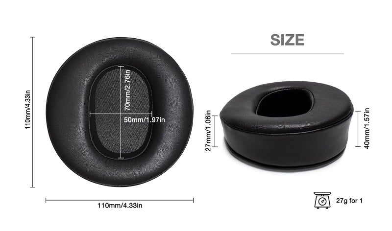 Voarmaks Sheepskin Ear Pads Foam Cushion Compatible with Audeze LCD2 LCD3 LCD4Z LCD-XC MX4 Headphones (Sheepskin Leather) - Image 3