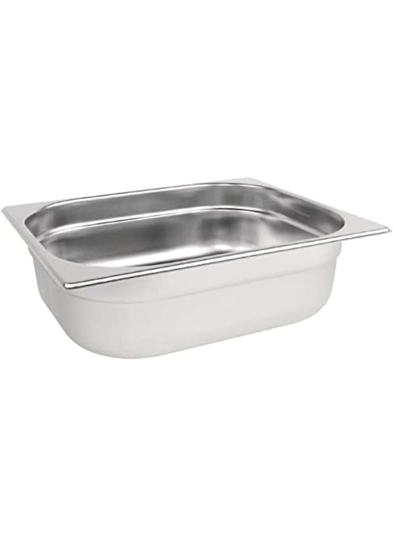 SOFIA REFRIGERATION GN Pan/Tray 1/2 10cm Stainless Steel Food Container Food Warmer, Food Storage, For Catering and Kitchen Use - Image 1