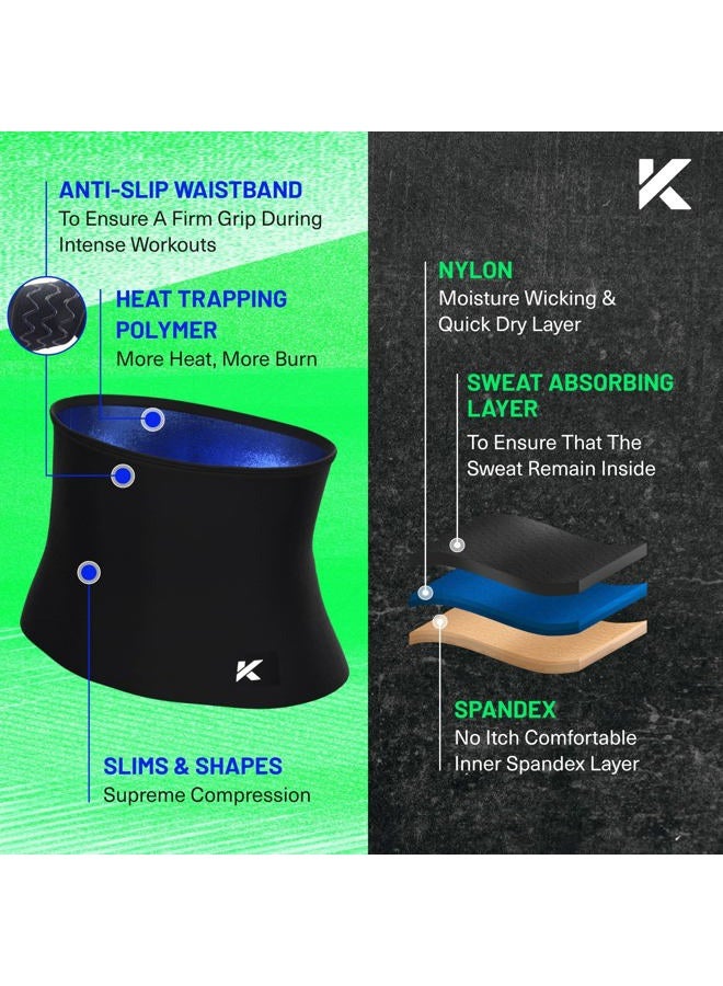Kewlioo Men's Heat Trapping Waist Toner - Sweat Body Shaper Vest for Men, Men's Bodysuit Slimmer Sauna Suits, Shapewear Compression Top Shirt, Strong Waist Grip, Versatile and Discreet (Black, L) - Image 5