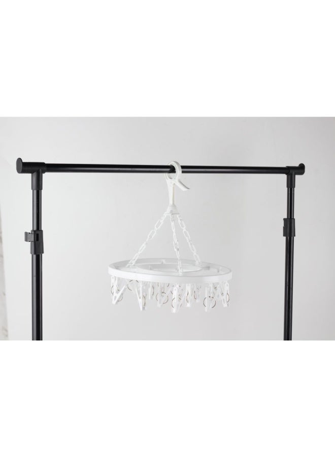 DANUBE HOME Magnus Plastic Circular Heavy Duty Laundry Clips to Keep Your Towel Clothes Blankets from Blowing Away Clothes Pegs Strong Clamps for Cruise Clothespin S/16 Clips  29X37 Cm White